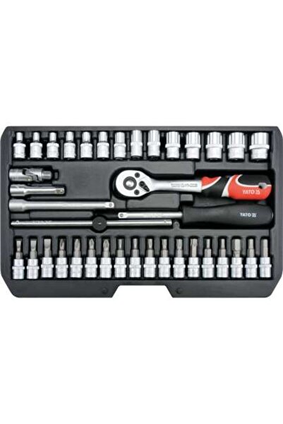 yato Trusă Tubulare+Antrenor, 38 Buc, 1/4'', Cr-V