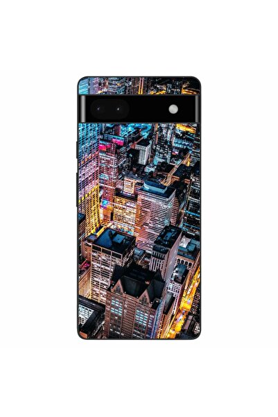 OEM Husa compatibila cu Google Pixel 6A Silicon Gel Tpu Model Night City