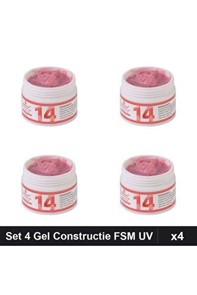 FSM Set 4 Gel de Constructie UV LED 15g, Builder Gel Sculpting Manichiura
