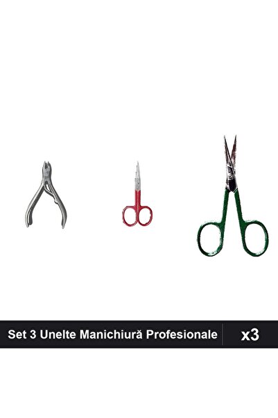 One Group Set 3 Unelte Manichiură Profesionale One Group, Clește Pedichiură +...