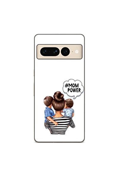 OEM Husa compatibila cu Google Pixel 7 Pro Silicon Gel Tpu Model Mom of Boys