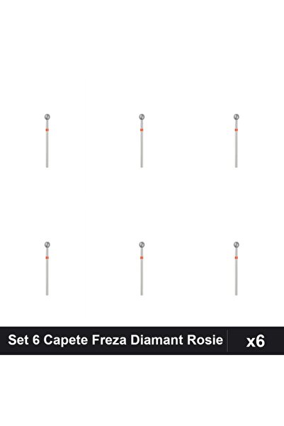 NAİLS Set 6 Capete Freza Diamant NBC Sfera Rosie, Duritate Medie, Manichiura ...