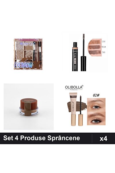 Ruby Rose Set of 4 SevenCool Olibolla Eyebrow Products, Eyeshadow Gel Mascara