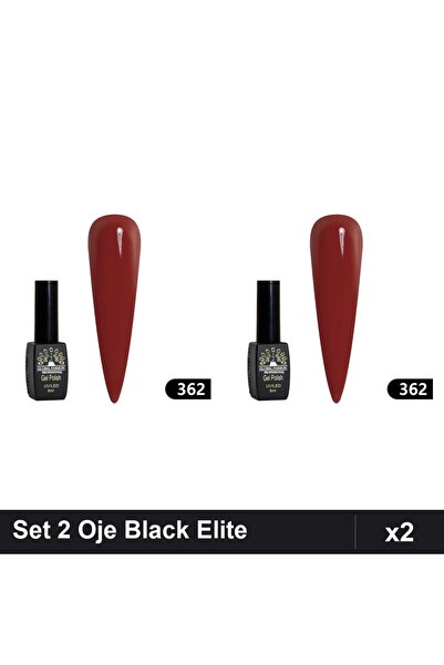 global fashion Set 2 Oje Semipermanente Black Elite 8ml, Manichiura UV/LED,