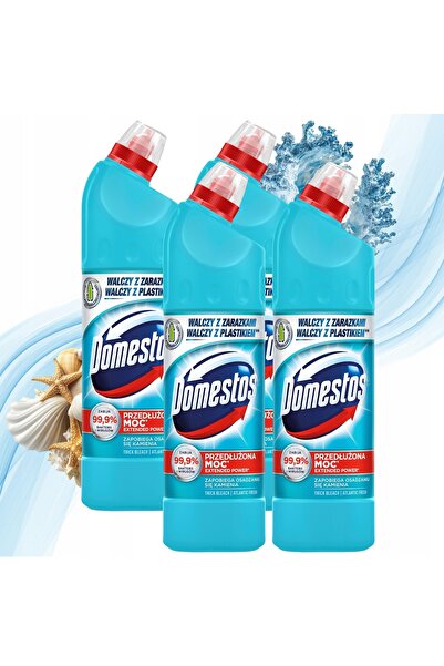 Domestos Pachet Dezinfectant inalbitor anticalcar ATLANTIC, 4 x 750 ml