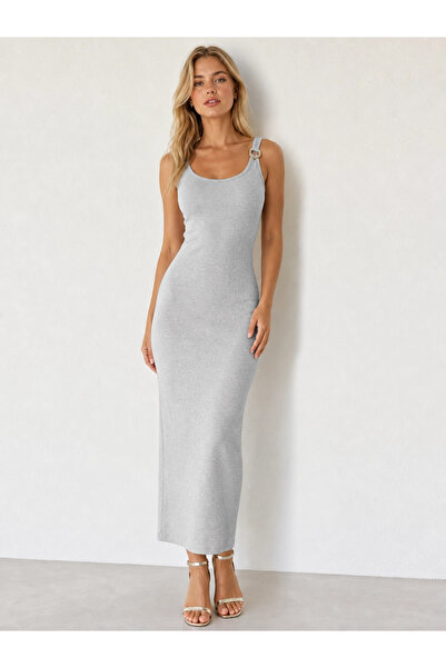 ekawholesale Long Buckle Dress Ribbed Viscose Silky Cotton Lycra Camisole
