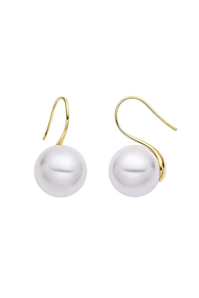 Lisa&Co. Cercei Argint Grace XL / Argint placat cu aur galben / Shellpearls