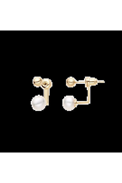 Lisa&Co. Cercei Argint Pearl Anchor S Argint placat cu aur galben / Perle de ...
