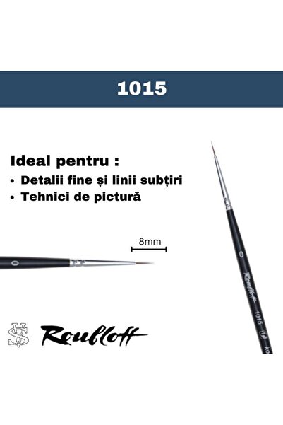 Roubloff Pensulă pentru unghii, 1015 Nr.0, pentru pictură, cu peri