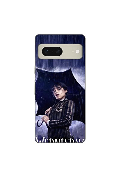 OEM Husa compatibila cu Google Pixel 7 Silicon Gel Tpu Model Wednesday Umbrella