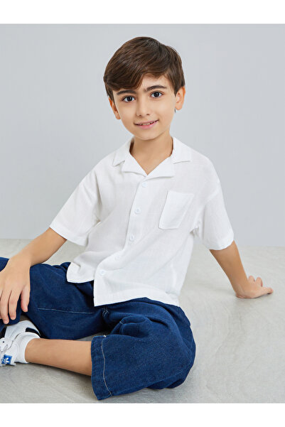 Styli Kids White Short Sleeve Shirt