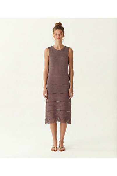 Yargıcı Loose Crew Neck Sleeveless Dress