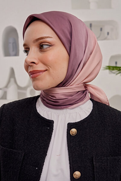 Eşarp Sokağı Gradient Soft Cotton Scarf Dusty Rose-Powder