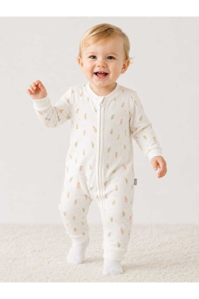 Pambuliq Unisex Long Sleeve 100% Cotton Patterned Baby Romper