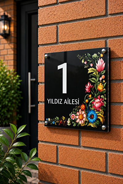 JHAAR Kişiye Özel Pleksi Kapı İsimliği – Modern & Lüks UV Baskılı Dekoratif K...