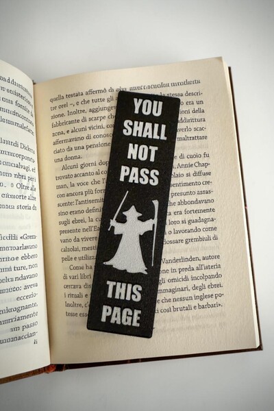 tredblock You Shall Not Pass! Siyah Gandalf Kitap Ayracı - Lord of The Rings
