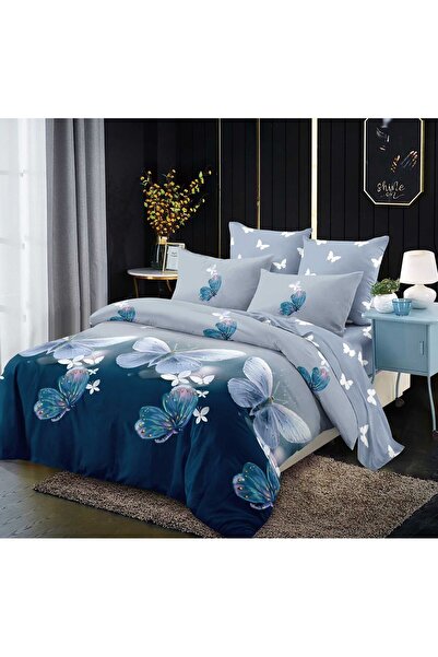 OEM Fine Cotton Duvet Cover Set with Stretchy – 6 pieces 100% Fine Cotton Str...