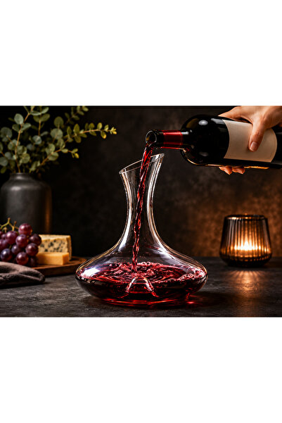 OEM Glass Wine Decanter with Narrow Neck, 1.7L
