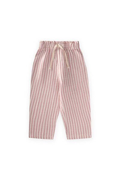 Cigit Organske Beli naborane široke muslinske pantalone 1-10 godina, fuksija,...