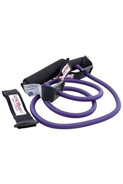 Amila Bandă de rezistență GymTube cu mâner din plastic violet, Mărime unică