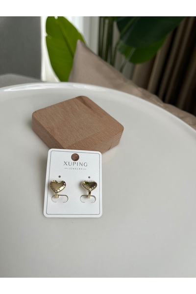 XUPING JEWELRY Kalp detay minimal küpe