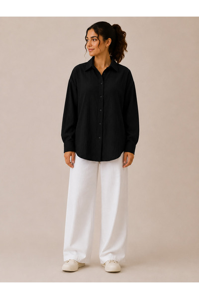 İDOL GİYİM Women's Oversize Relaxed Fit Shirt