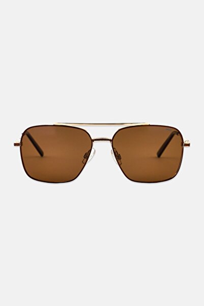 INVU Men B1104 Square Sunglasses, Bronze