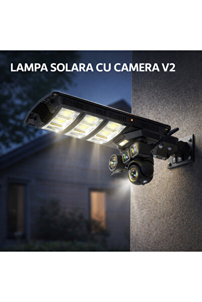 OEM LAMPA SOLARA CU CAMERA V2 (Black-CAMERA+L)