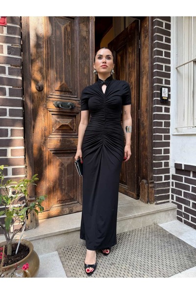 ROUPAS COLLECTİON Arvenya Büzgü Detay Elbise