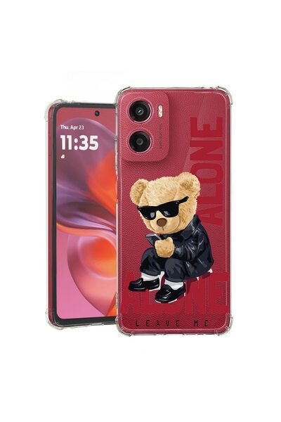 bestcase Съвместим калъф за Motorola Moto E15, Удароустойчив 1.5ММ, Мече  "Ос...