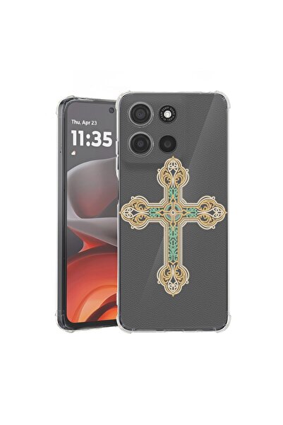 bestcase ¬Æ Husa pentru Motorola Moto G75, Anti Shock 1.5MM, Cross, Protectie...