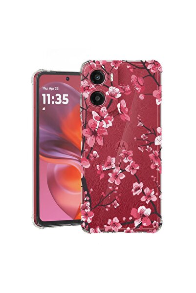 bestcase ¬Æ Husa Anti Shock Compatibila cu Motorola Moto G06, Floral - Cherry...