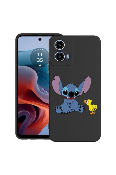 bestcase Калъф за Motorola Moto G45 с дизайн Лило, TPU матов ултра тънък, 205...