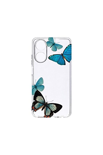 bestcase Διαφανής Θήκη Σιλικόνης 2MM, Συμβατή με OPPO A98 5G, Όμορφες Μπλε Πε...