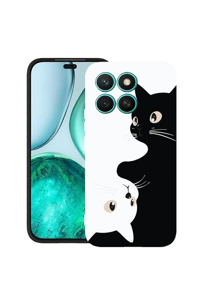 bestcase ¬Æ Husa TPU Ultra Slim Compatibila cu Honor X6b, Black&White Cats, 2...