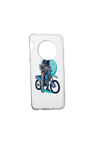 bestcase Θήκη σιλικόνης, Συμβατή με Huawei Nova Y90, Αστροναύτης Ποδηλάτης, Α...