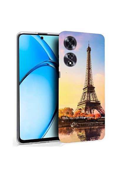 bestcase ¬Æ Husa pentru OPPO A60 4G, Clear Silicon 2MM, Paris Eiffel Tower, A...