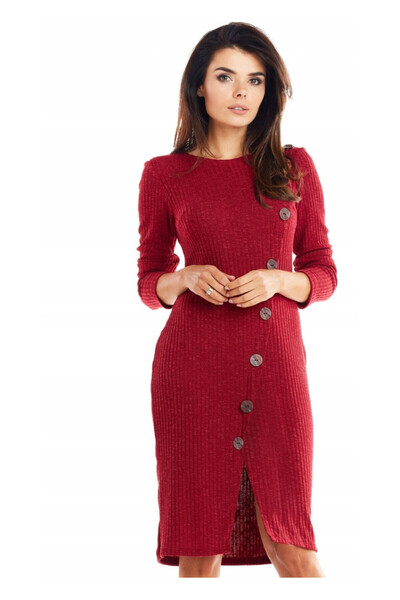 Awama Rochie Dama, Awama, Tricotata Midi, Croiala Bodycon Cambrata, Taietura ...