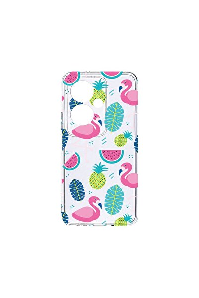 bestcase Διαφανής Θήκη Σιλικόνης 2MM, Συμβατή με OPPO A79 5G, Φλαμίνγκο, Αντι...