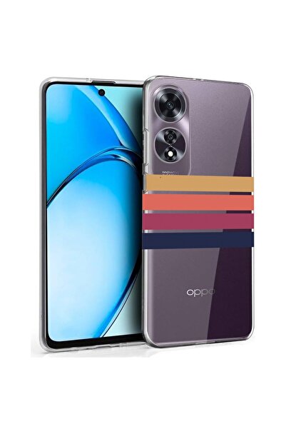 bestcase ¬Æ Husa pentru OPPO A60 4G, Clear Silicon 2MM, Retro Lines, Antisoc,...