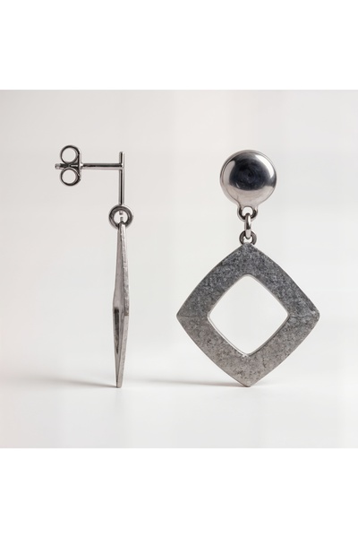 Oria Jewelry Cercei din argint 925 romb