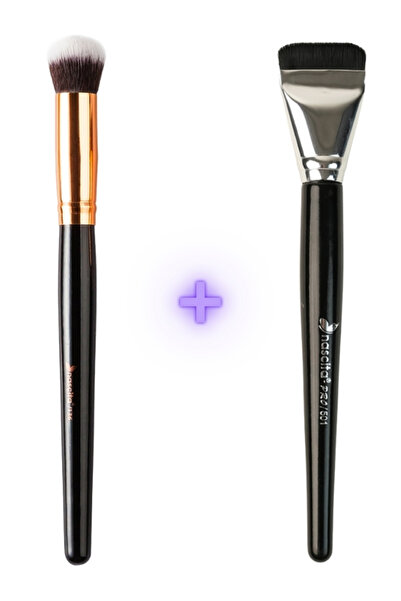 nascita Professional Oval Shape Concealer Brush Nasbrush0136 + Ultra Fine Con...