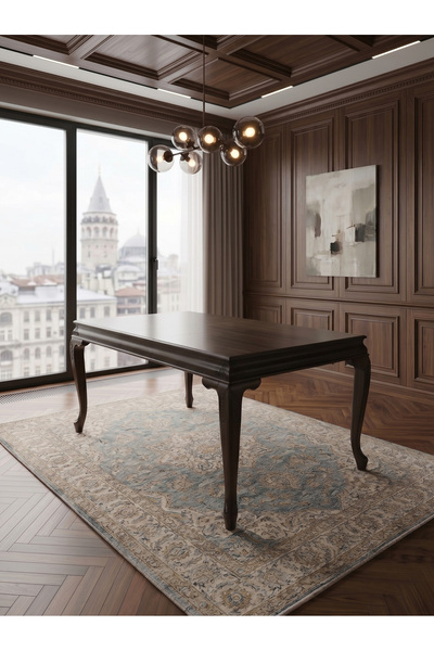 KleinHaus Furniture Monarch Lükens Oymalı Yemek Masası