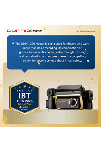 DDPAI Z90 Master Dual Dash Cam 4K+4K Dual Sony STARVIS 2 GPS Black