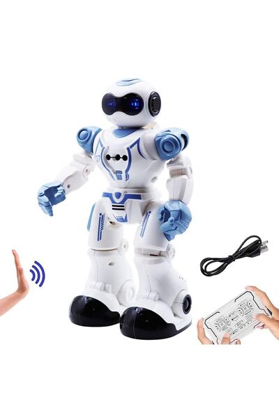 scntoys Oyuncak 16 Fonksiyonlu Şarjlı Uzaktan Kumandalı Akıllı Robot Sesli Iş...