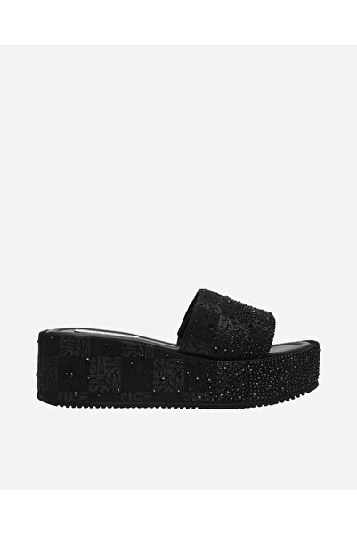 Steve Madden DECOR BLK RAFFIA Kadın Blk Raffia Topuklu Terlik DECOR