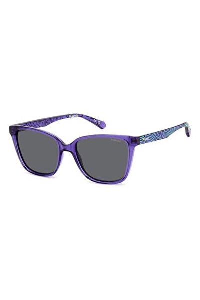Polaroid نظارات شمسية PLD 8062/S باللون البنفسجي للصغار (7-10 سنوات) مقاس 48 مم