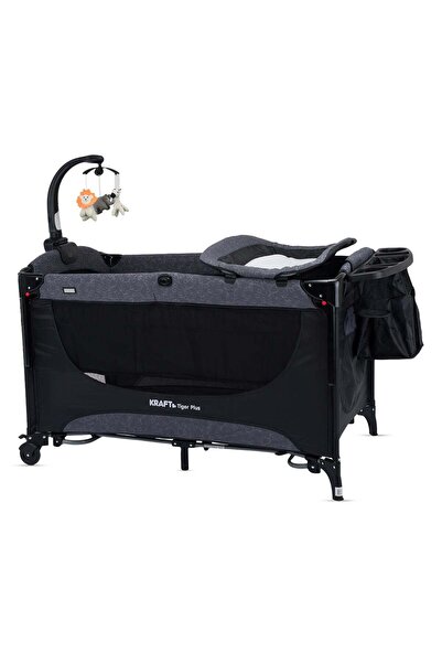 Kraft Tiger Plus Anne Yanı Oyun Parkı 70x120 cm Siyah