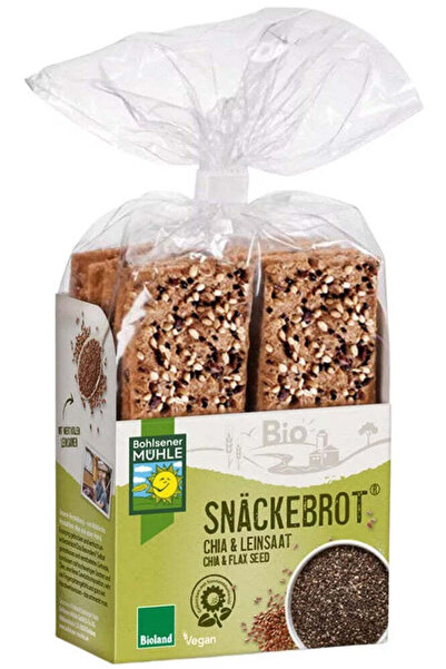 Bohlsener Muhle Organic crispy bread with chia and flax seeds, 200g