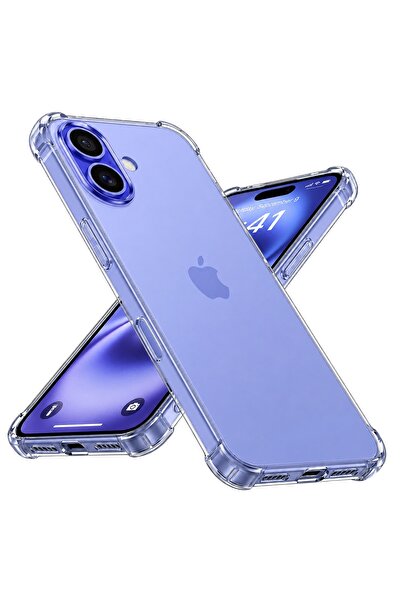 Techsuit Husă pentru iPhone 16, din silicon transparent, rezistentă la șocuri...
